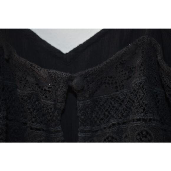 Topshop Black Lace Ruffle Top Romper Size 4 - Picture 5 of 5